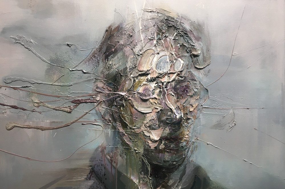 Anonymous Self-portrait IV, oil on linen, 36"X54", 2018