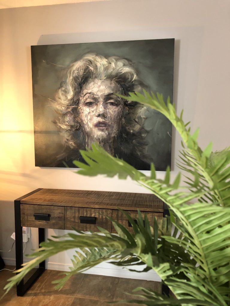 Marilyn Monroe, oil on linen, 42”X48”, 2018, private collection, Canada