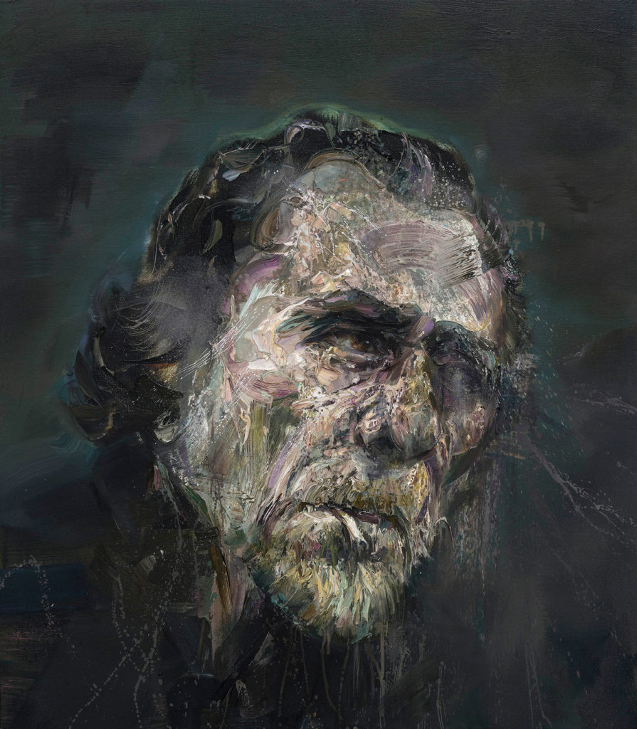 A portrait titled Charles Bukowski by Artist Mathieu Laca