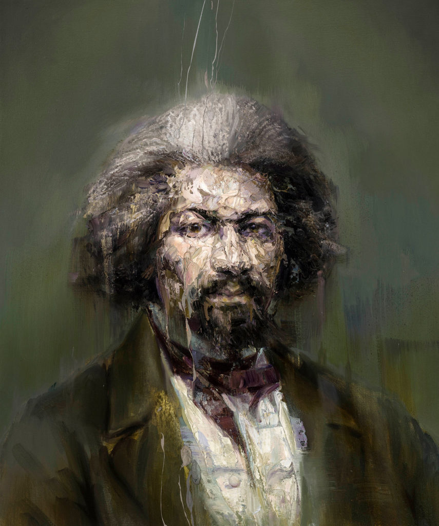 A portrait titled Frederick Douglass by Artist Mathieu Laca