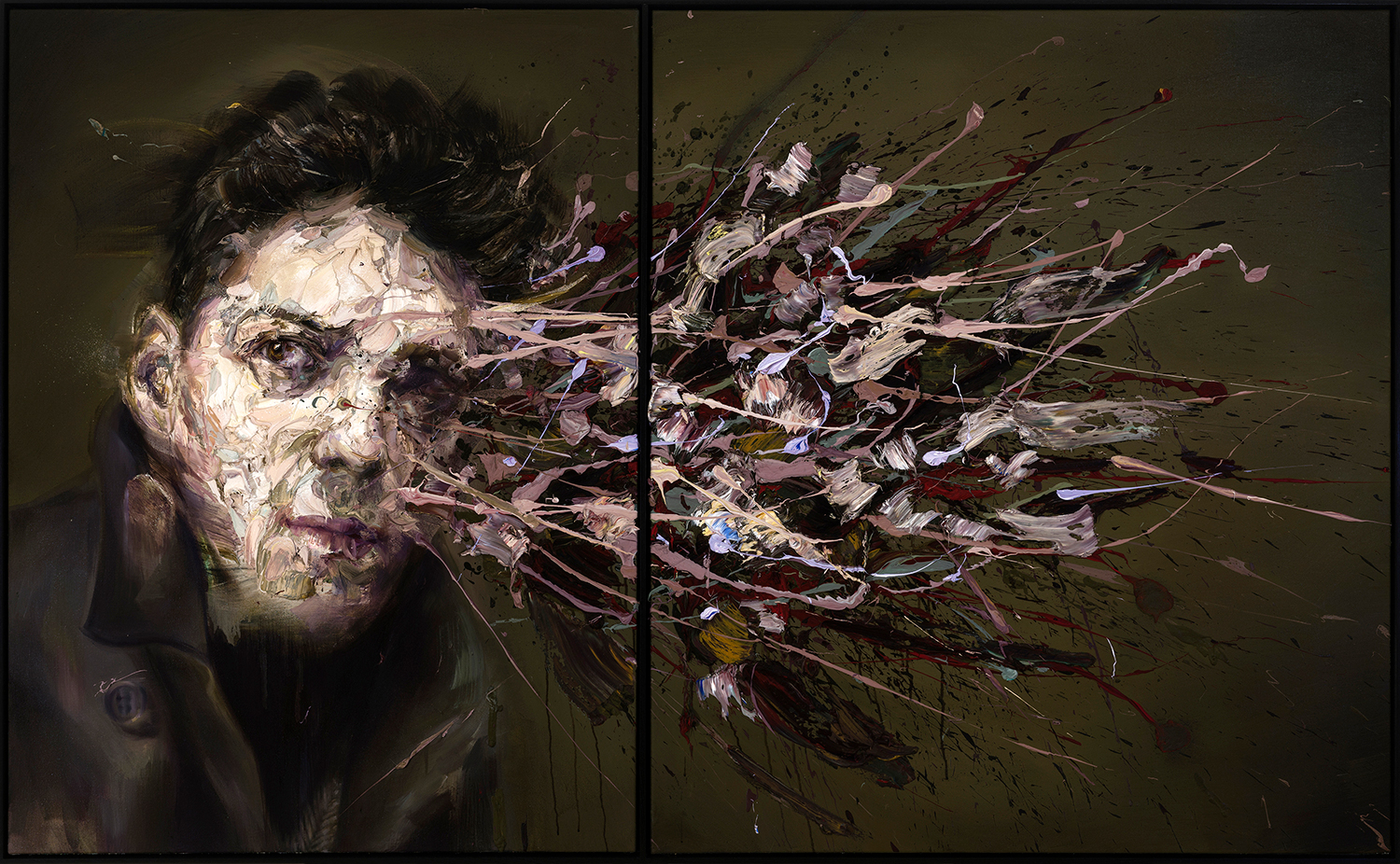A portrait by Mathieu Laca of Jean-Paul Riopelle, Quebec painting's force of nature.