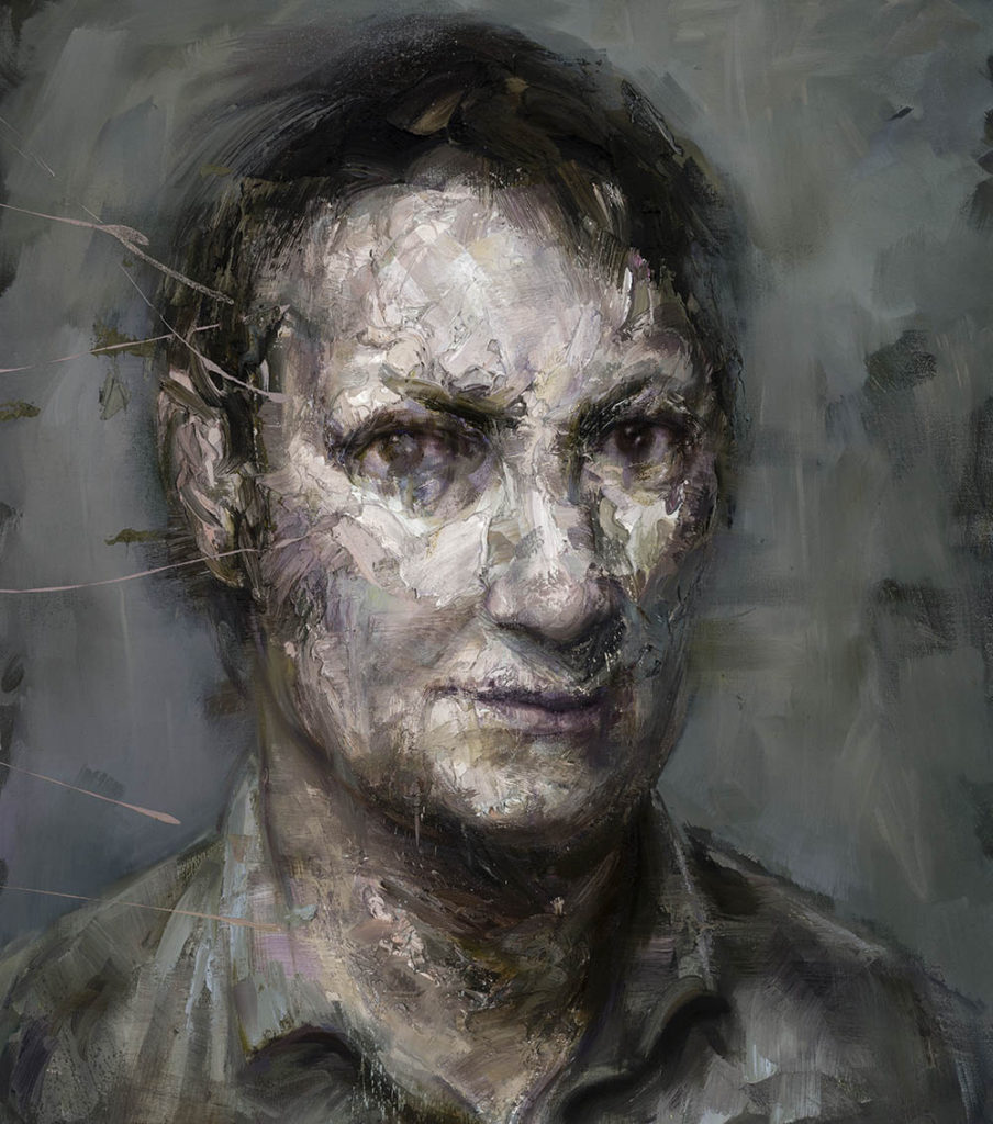 A portrait titled Robert Lepage by Artist Mathieu Laca