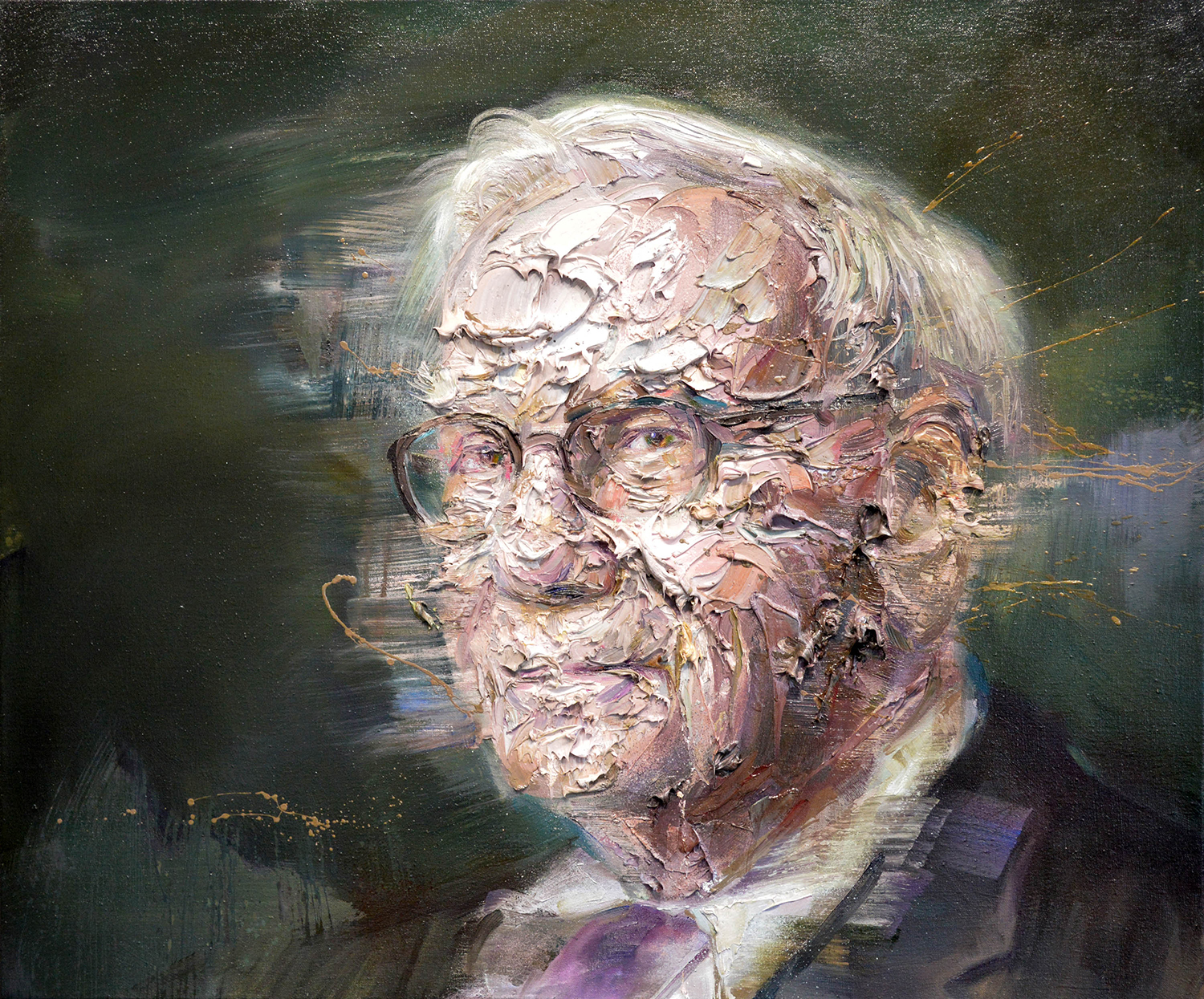 A portrait titled Warren Buffet by Artist Mathieu Laca