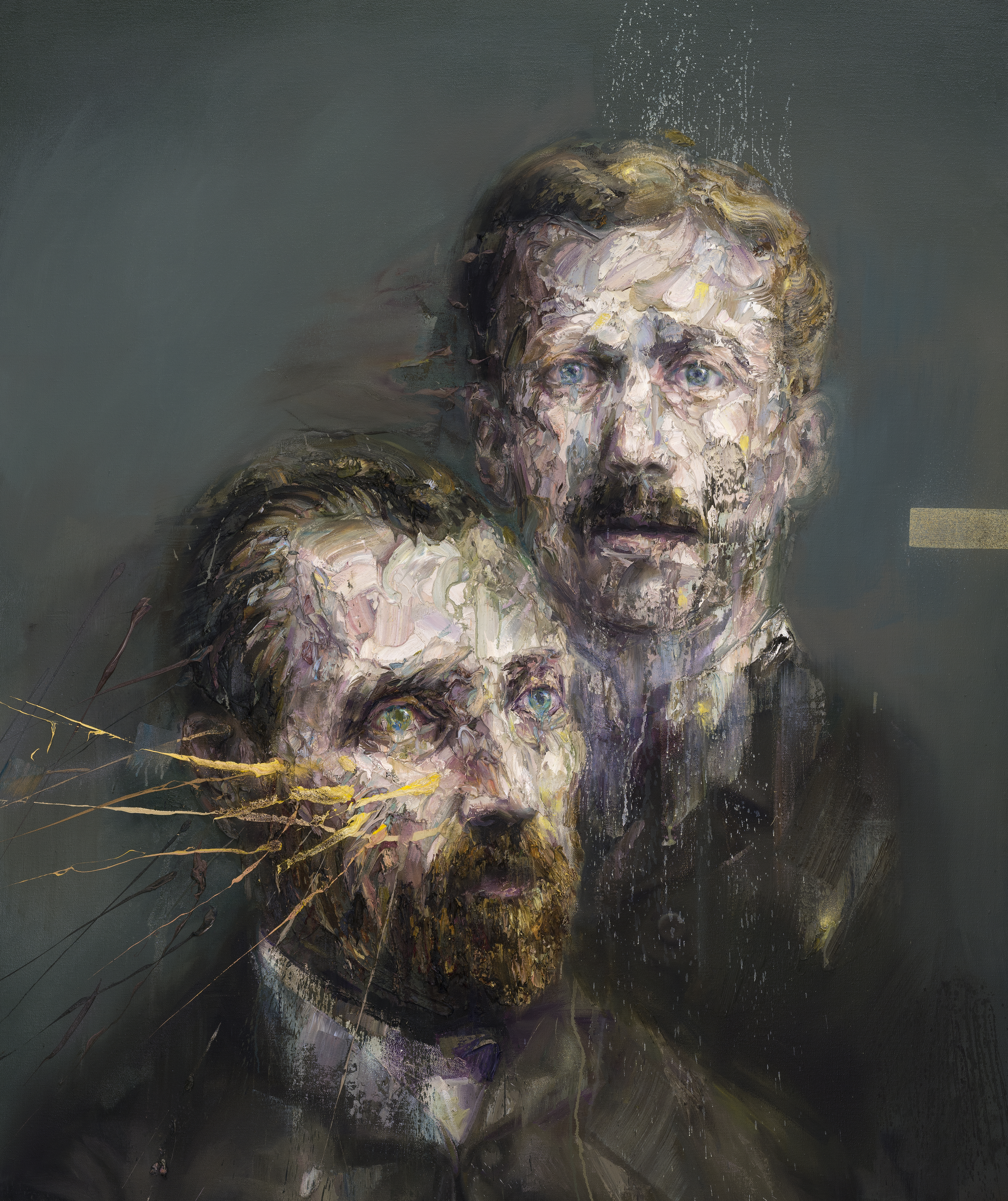 Vincent and Theo Van Gogh, oil on linen, 72"X60", 2019