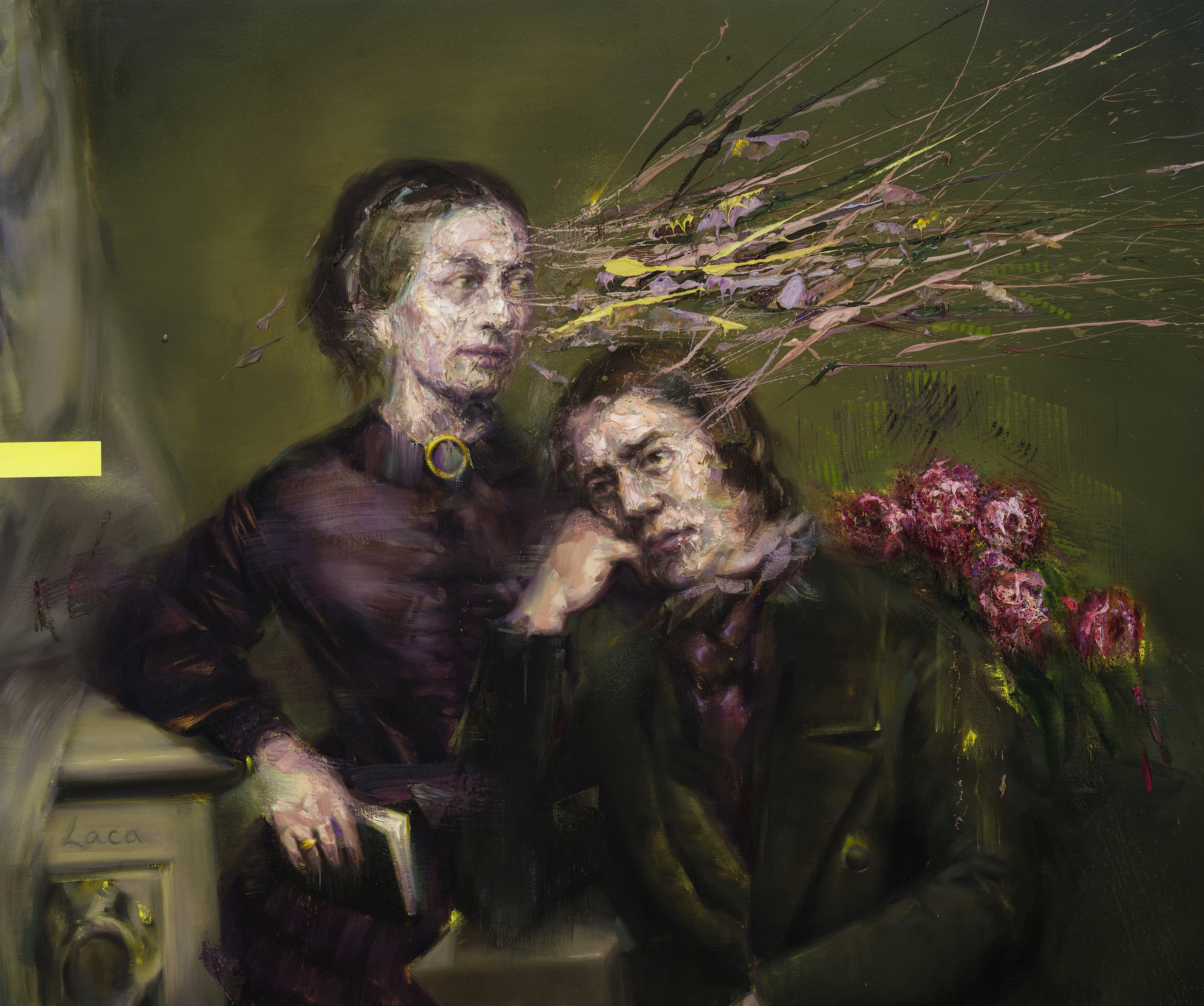 A portrait titled Clara and Robert Schumann by Artist Mathieu Laca