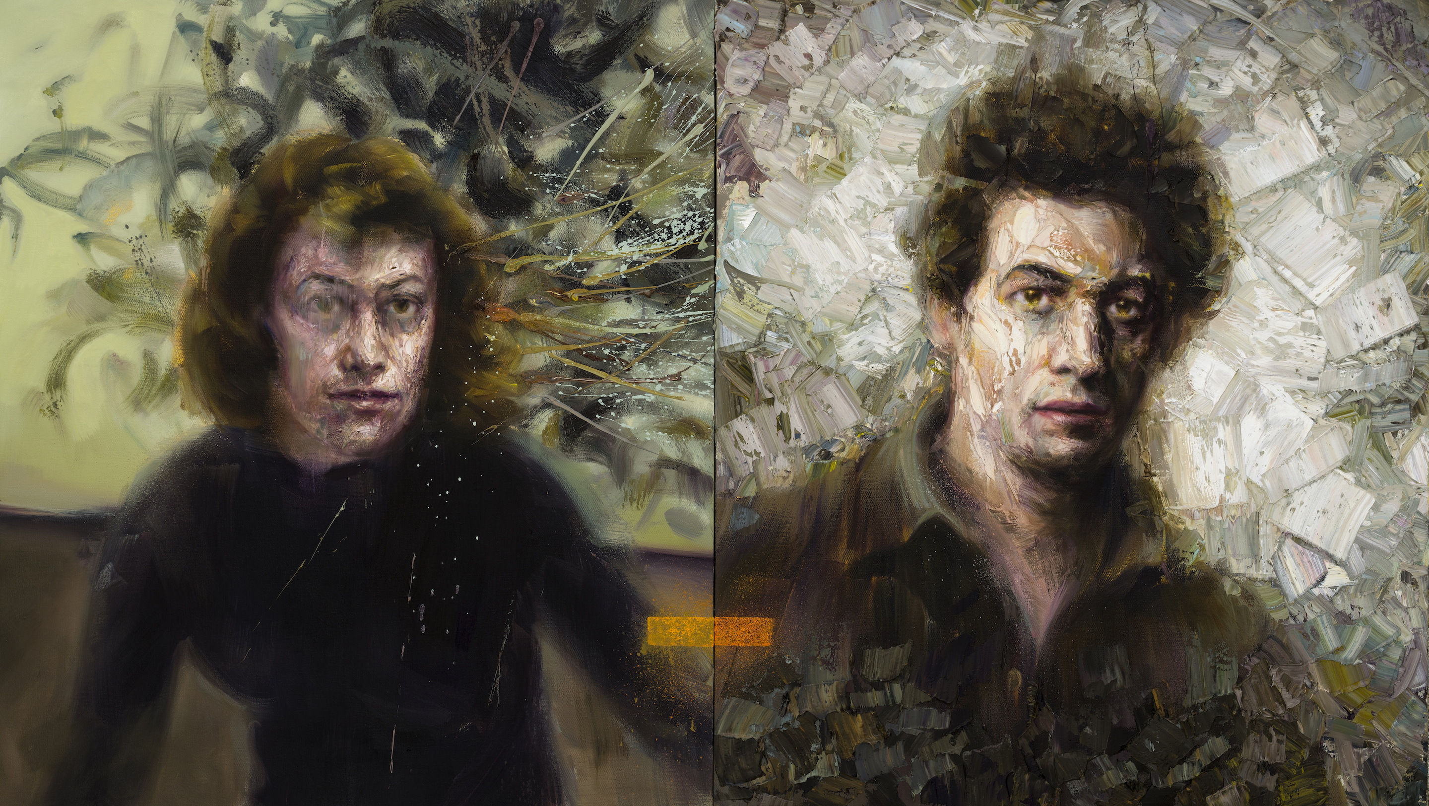A portrait titled Joan Mitchell and Jean-Paul Riopelle by Artist Mathieu Laca