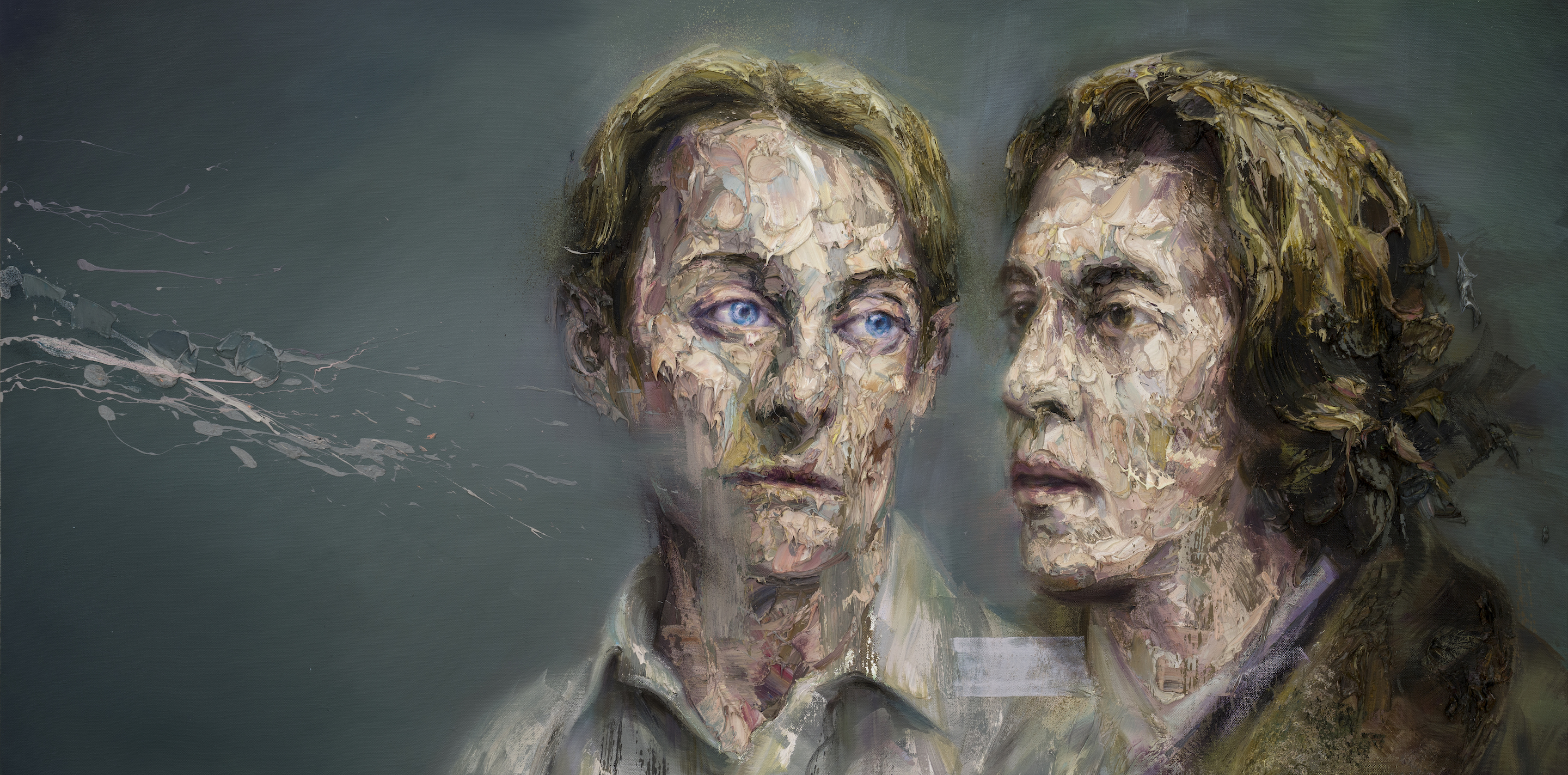 A portrait titled Lord Alfred Douglas and Oscar Wilde by Artist Mathieu Laca