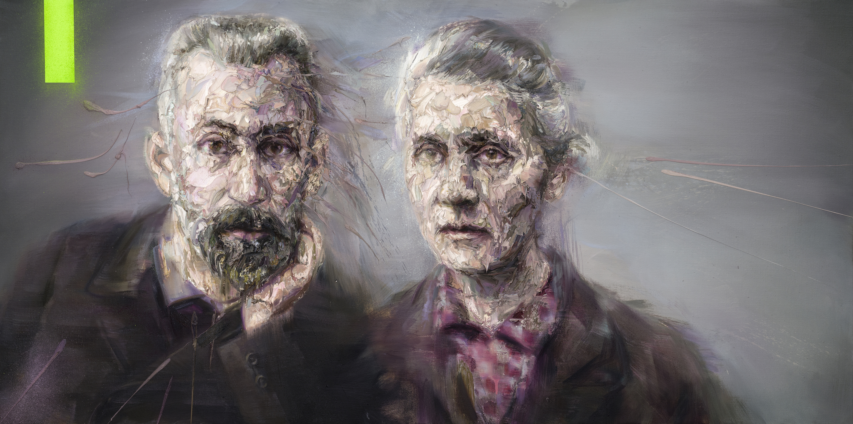 A portrait titled Pierre and Marie Curie by Artist Mathieu Laca