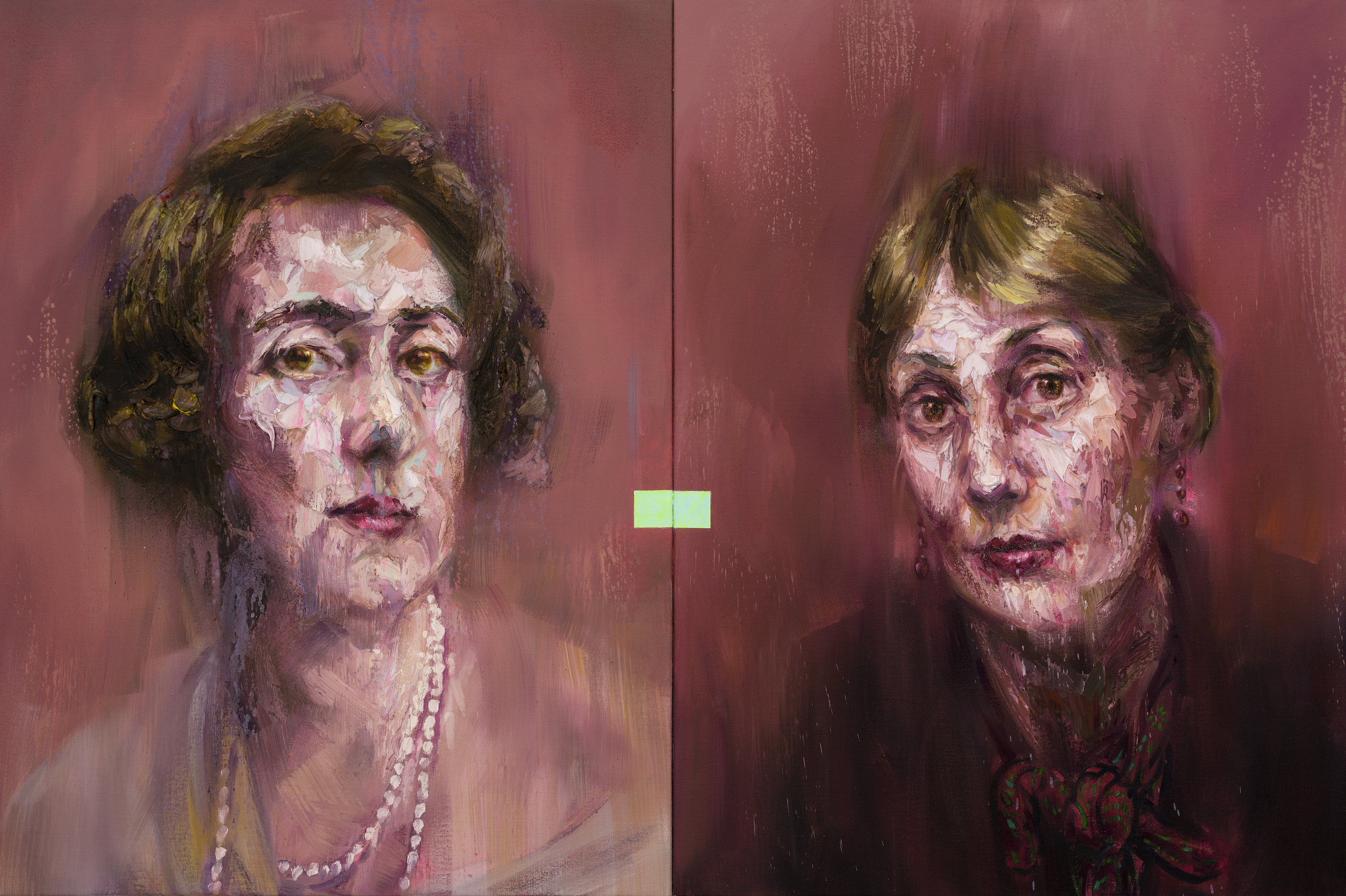 A portrait titled Vita Sackville-West and Virginia Woolf by Artist Mathieu Laca