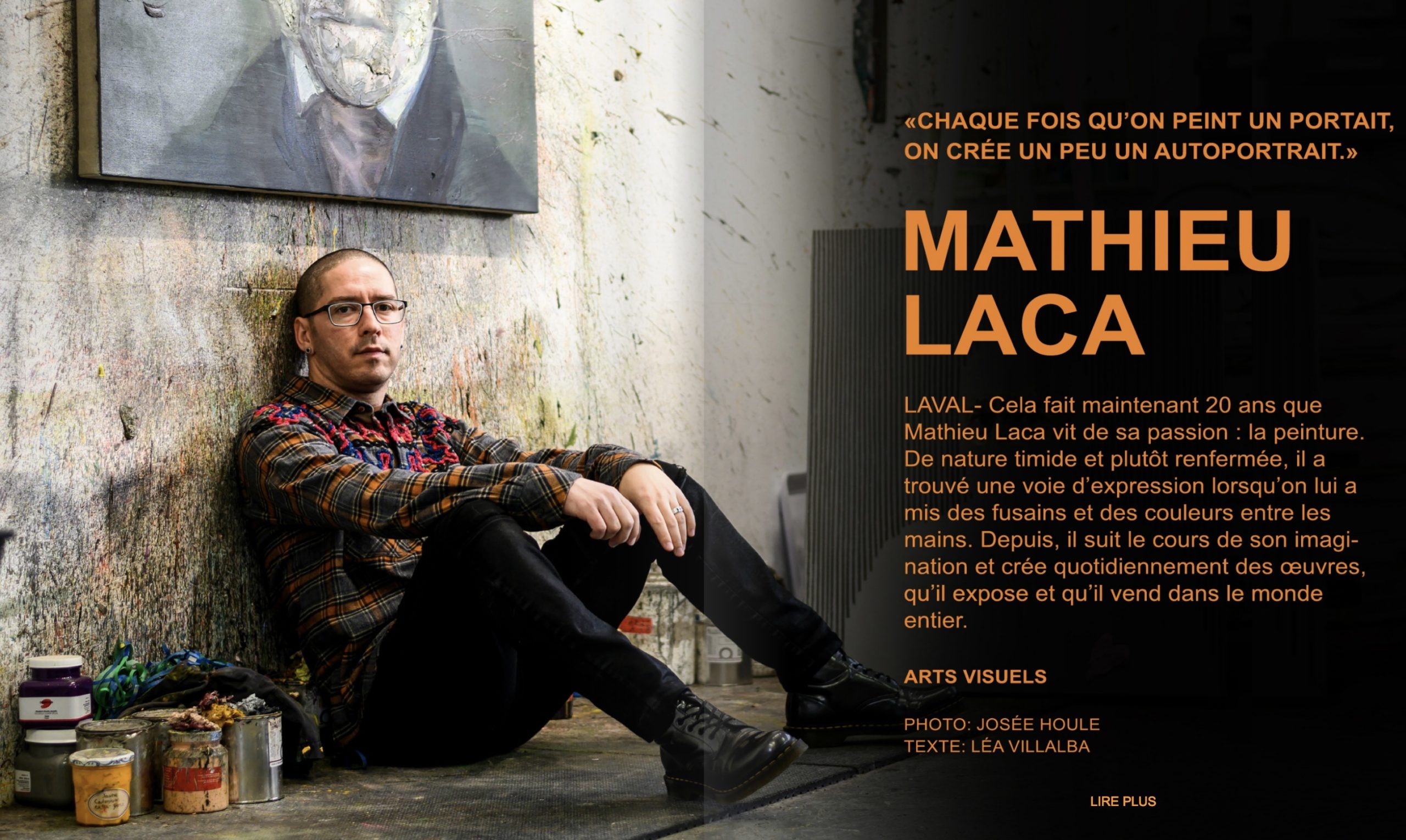 Mathieu Laca interviewed in L'Artist Magazine in March 2020