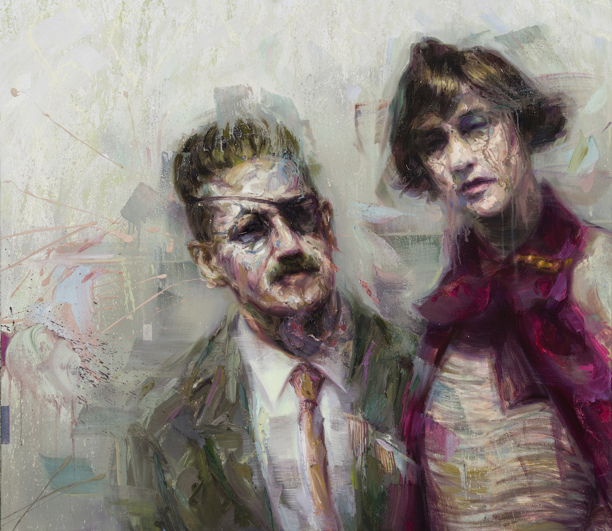 Portrait of James Joyce and Nora Barnacle by artist Mathieu Laca